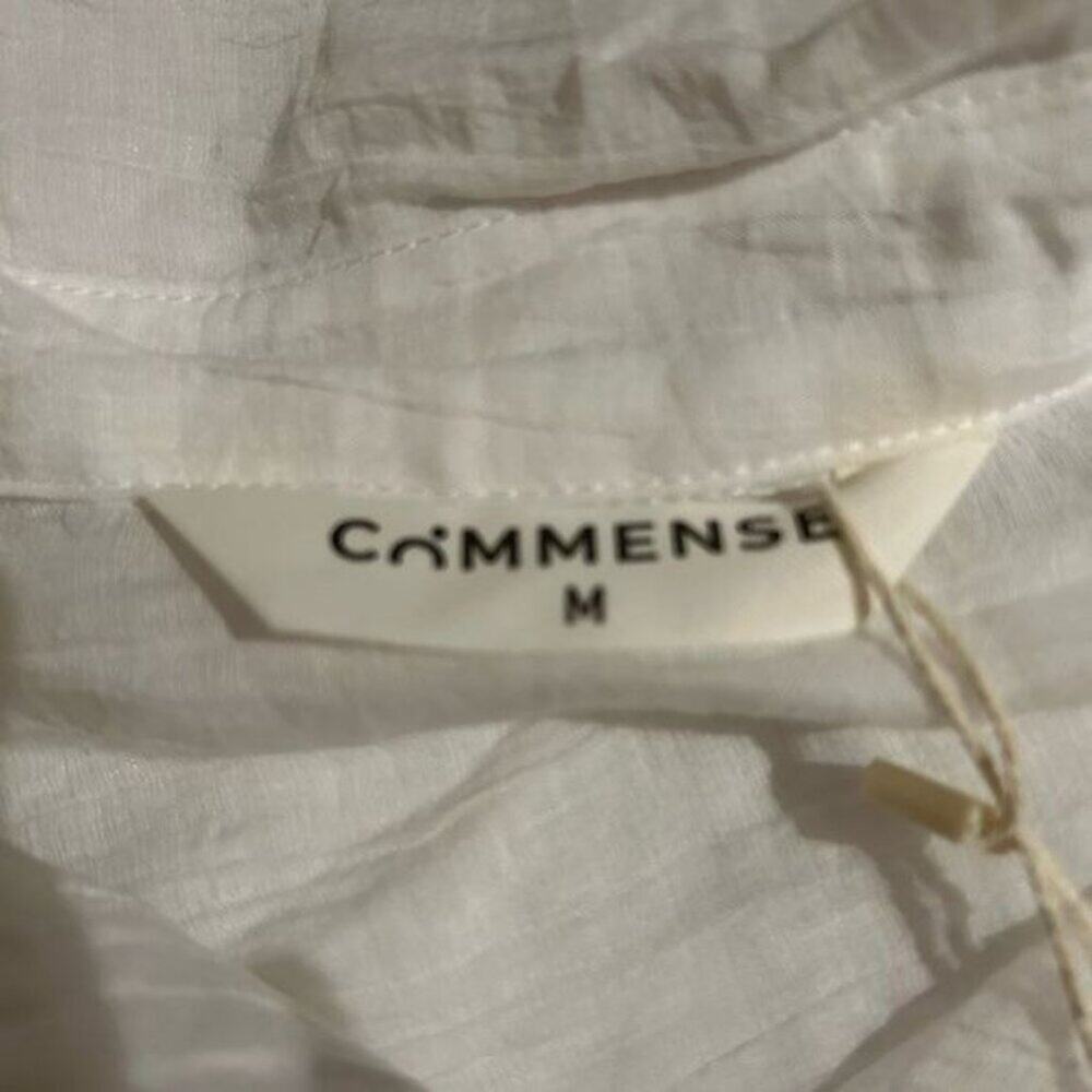 Commense White Linen Button-Up Blouse - Picture 4 of 8